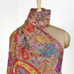 Natural Colour Pure Pashmina Shawl With Pastel Papier Mache Embroidery