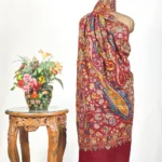 Pure Pashmina With Papier Mache Hand Embroidered Shawl