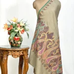 Beige Pure Pashmina Shawl With Jamawar Embroidery