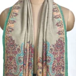 Beige Pure Pashmina Shawl With Jamawar Embroidery