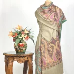 Beige Pure Pashmina Shawl With Jamawar Embroidery