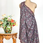 Navy Blue Pure Pashmina Shawl With Sozni Hand Embroidery