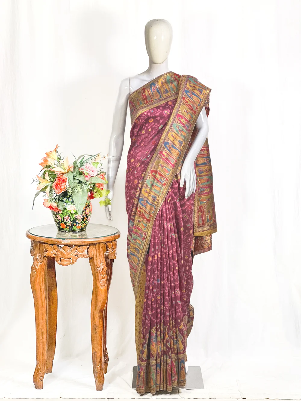 silk kani saree