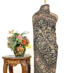 Black Pure Pashmina Shawl With Thread and Tilla Jaal Hand Embroidery