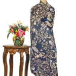 Black And Grey Ombre Pure Pashmina Shawl With Tilla Jaal Embroidery