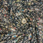 Black Pure Pashmina Shawl With Thread and Tilla Jaal Hand Embroidery