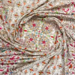 White Pure Pashmina Shawl With Tilla and Thread Jaal Hand Embroidery