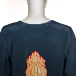Natural Crepe Kurti with Tilla Machine Embroidery