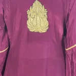 Natural Crepe Kurti with Tilla Machine Embroidery