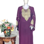 Natural Crepe Kurti with Tilla Machine Embroidery