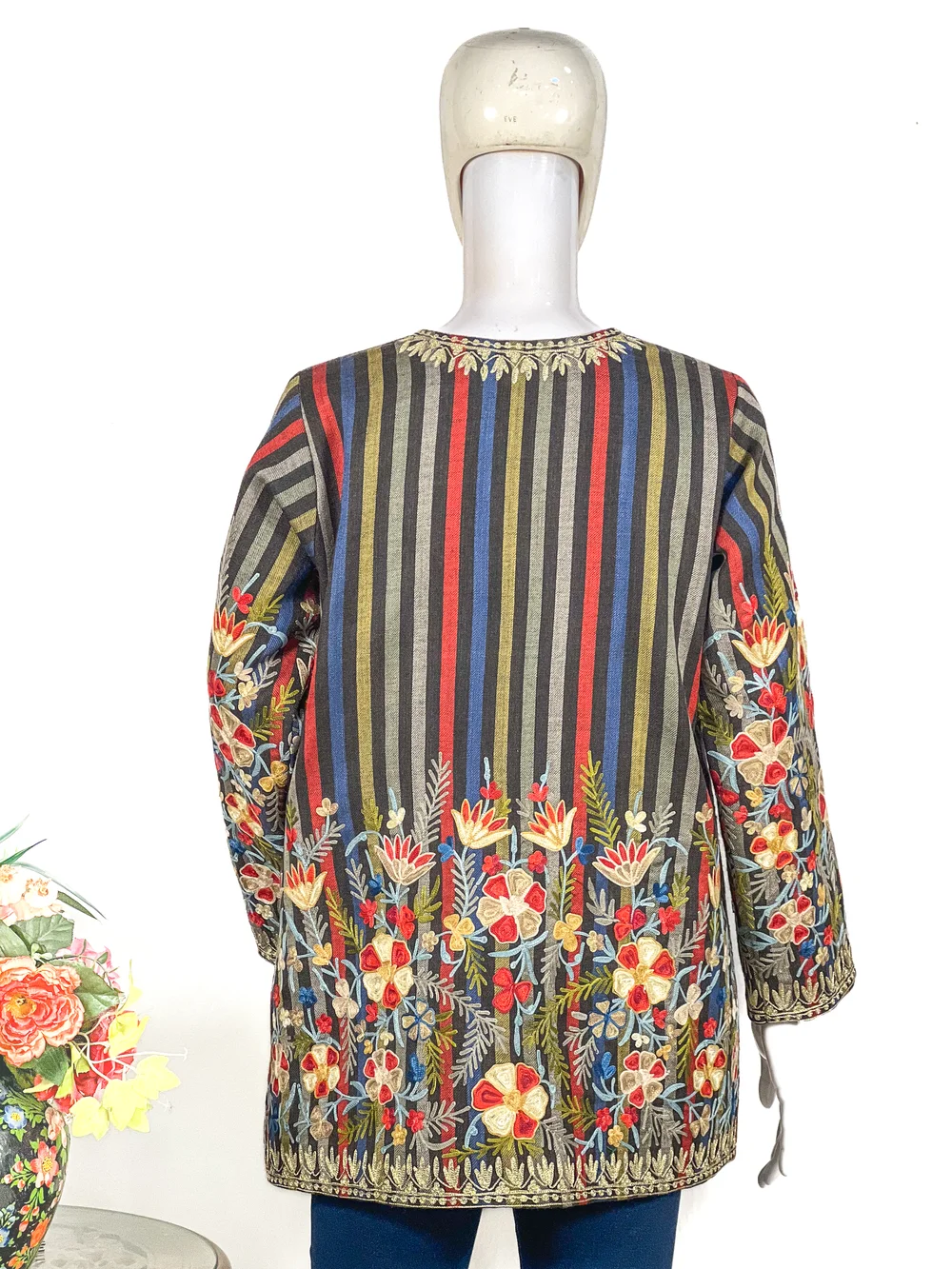 Pure Wool Shrug with Tilla and Aari Embroidery