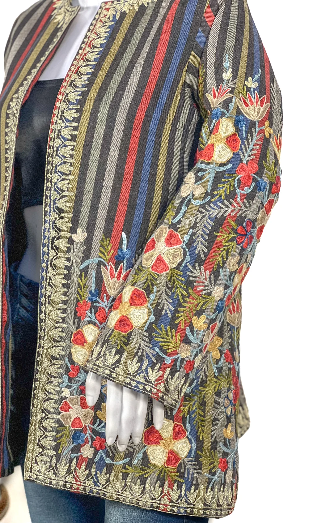 Pure Wool Shrug with Tilla and Aari Embroidery