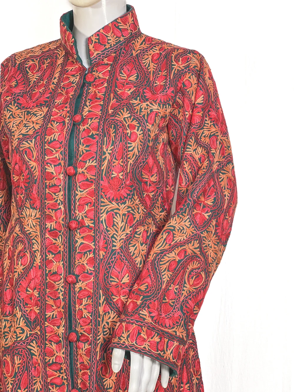 Jamawar Paisley Embroidered Women Coat