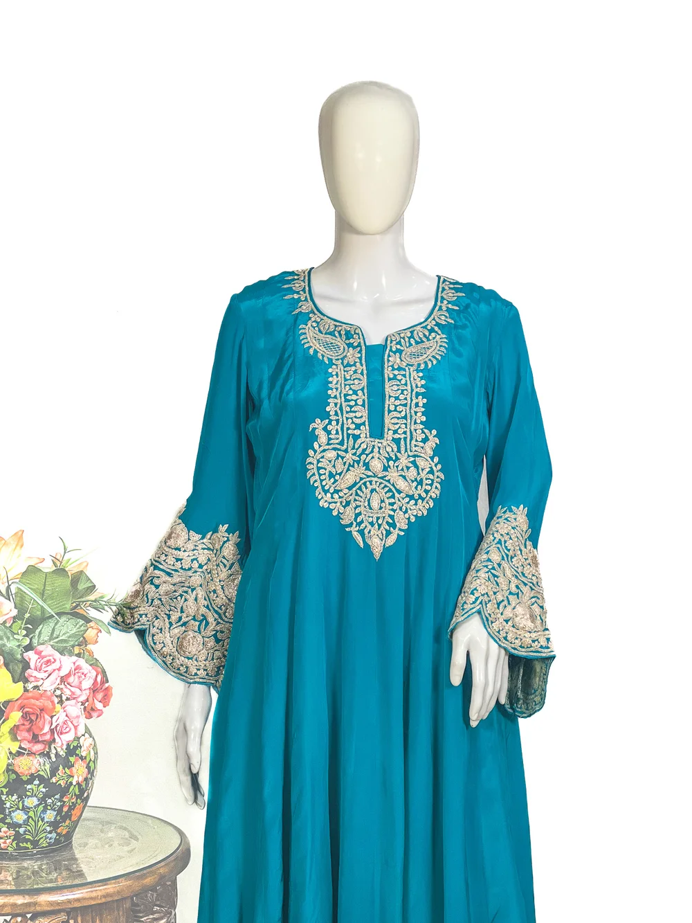 Kashmiri Tilla Embroidery anarkali