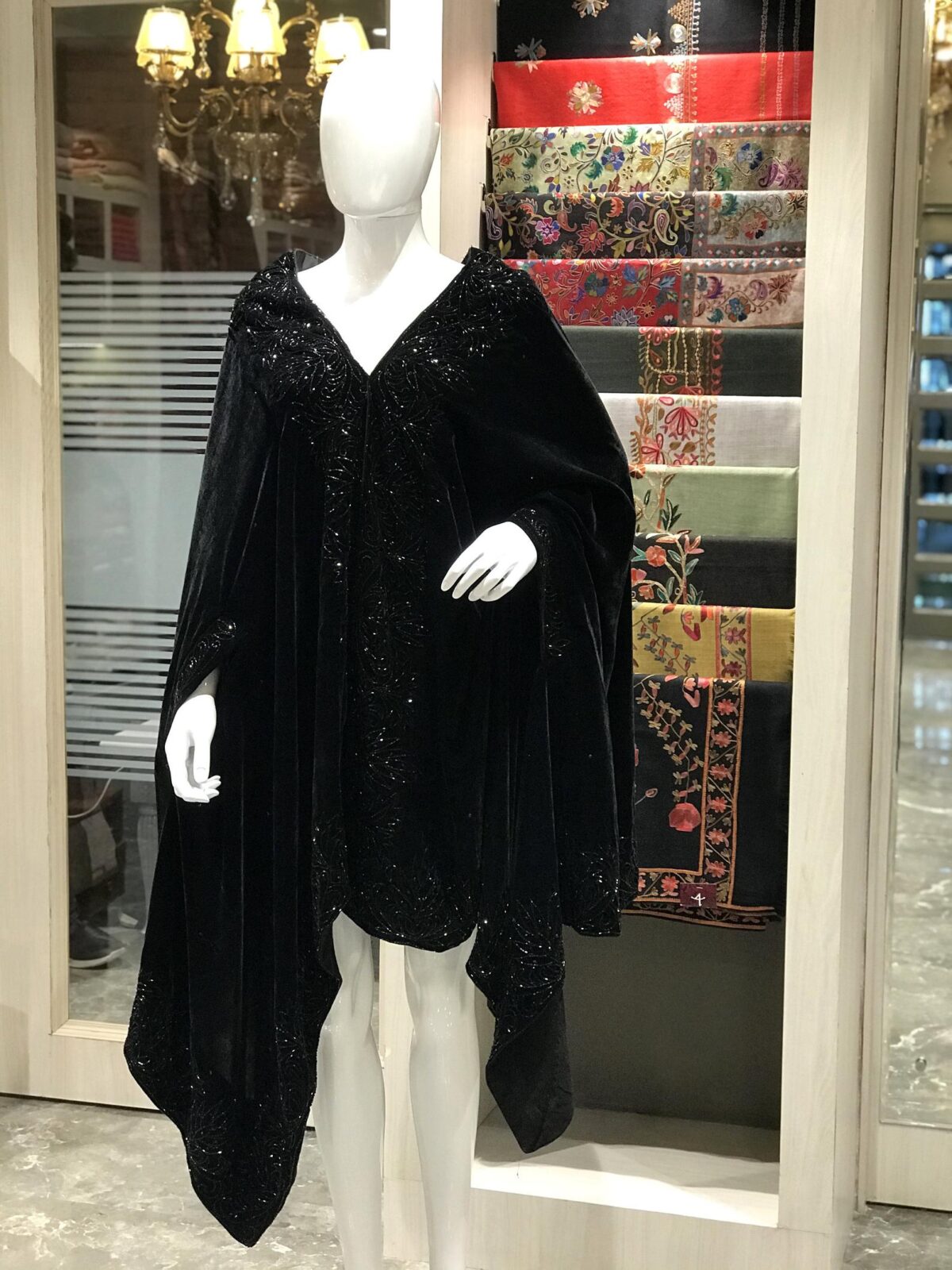 il_1588xN.2152832245_8nxj Velvet Cape Shawl With Hand Kardana Work
