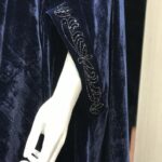 Velvet Cape Shawl With Hand Kardana Work left