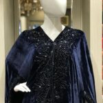 Velvet Cape Shawl With Hand Kardana Work upper
