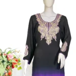 Black Purple Ombre Shalwar Suit with Tilla Work