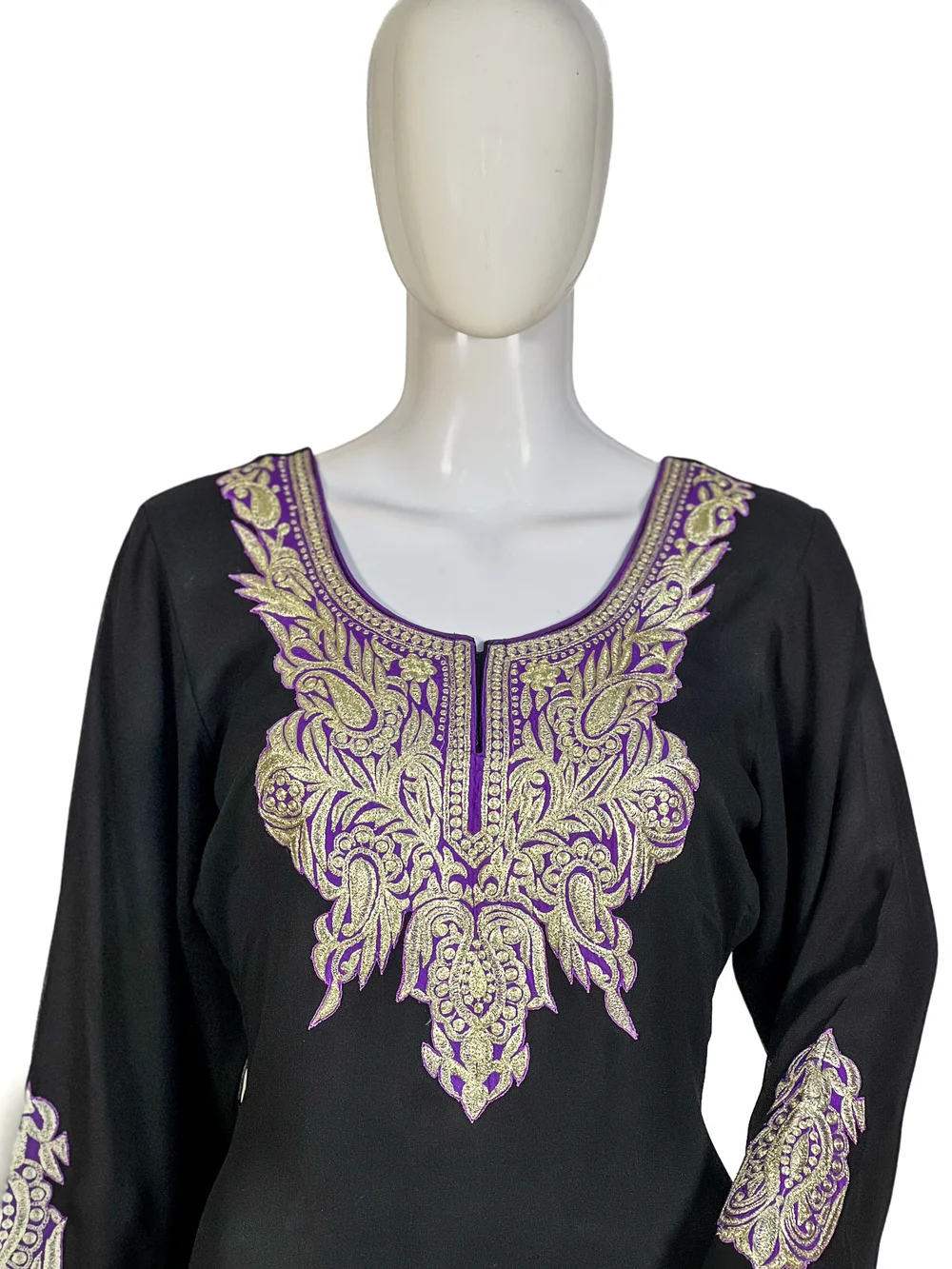 Black Purple Ombre Shalwar Suit with Tilla Work Black Purple Ombre Shalwar Suit with Tilla Work