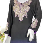 Black Purple Ombre Shalwar Suit with Tilla Work