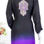 Black Purple Ombre Shalwar Suit with Tilla Work