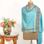 Pure Wool Stole with Zari and Thread Embroidery