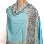 Pure Wool Stole with Zari and Thread Embroidery