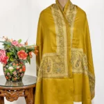 Pure Wool Stole with Zari and Thread Embroidery