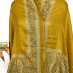 Pure Wool Stole with Zari and Thread Embroidery