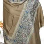 Pure Wool Stole with Zari and Thread Embroidery