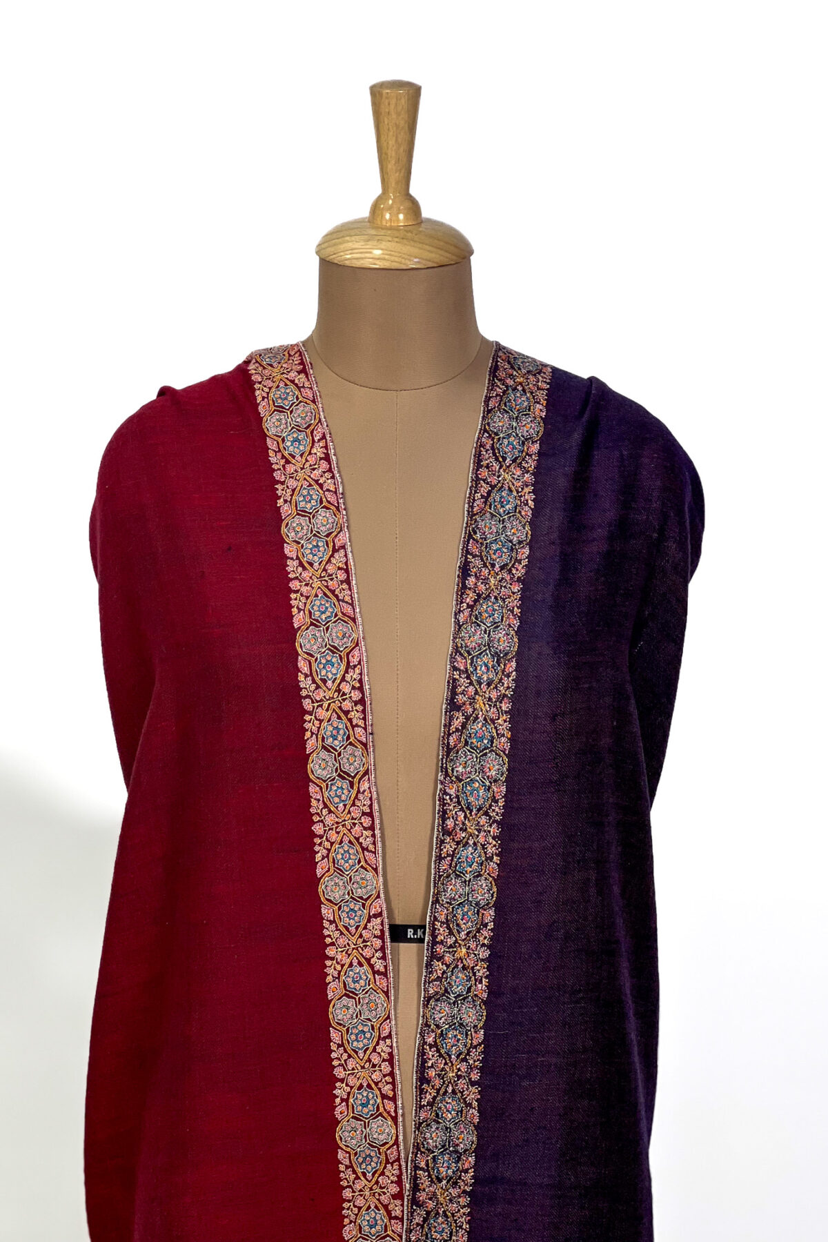 Reversible Pure Pashmina Shawl With Sozni Hand Embroidery