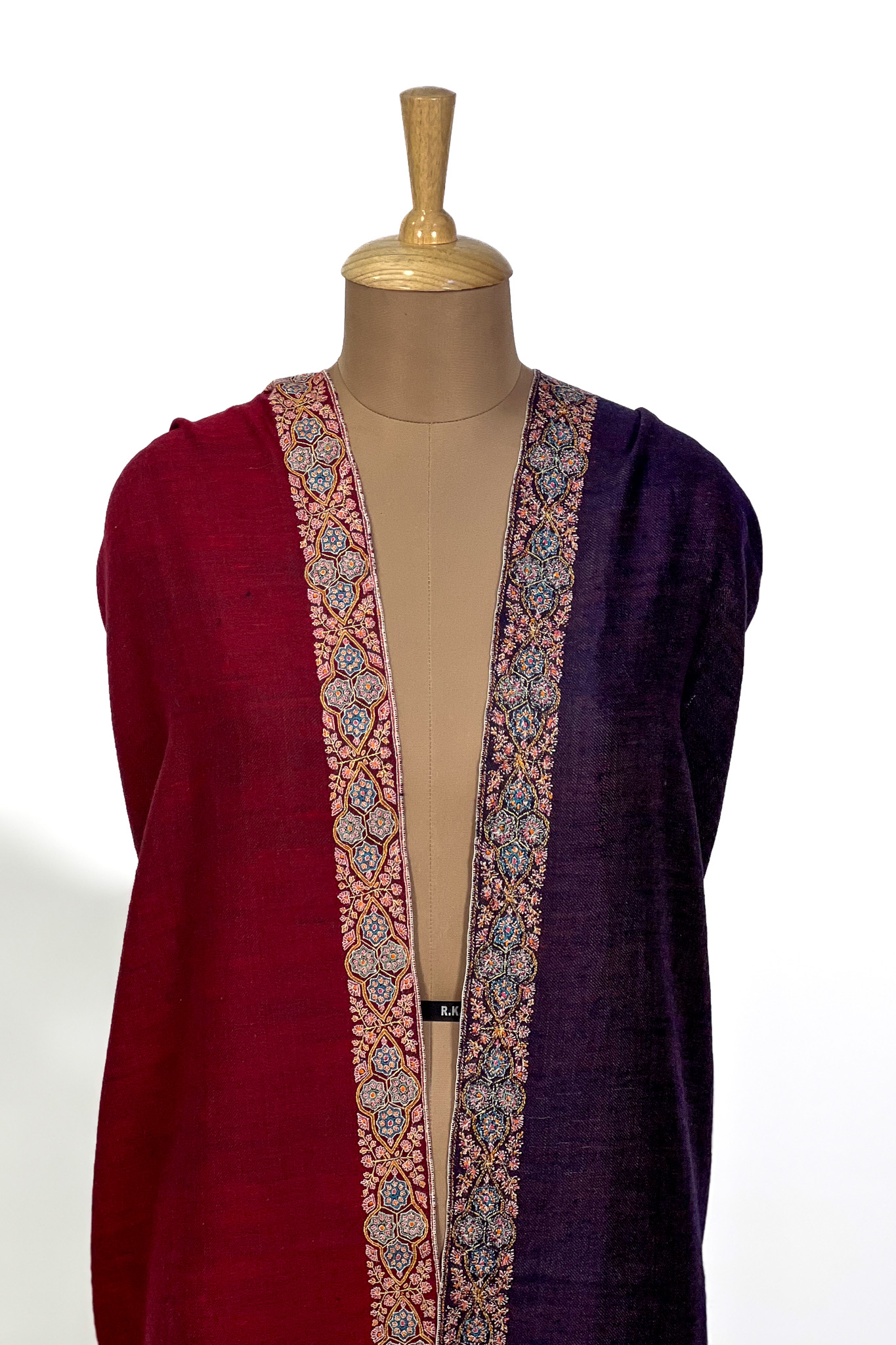 Reversible Pure Pashmina Shawl With Sozni Hand Embroidery
