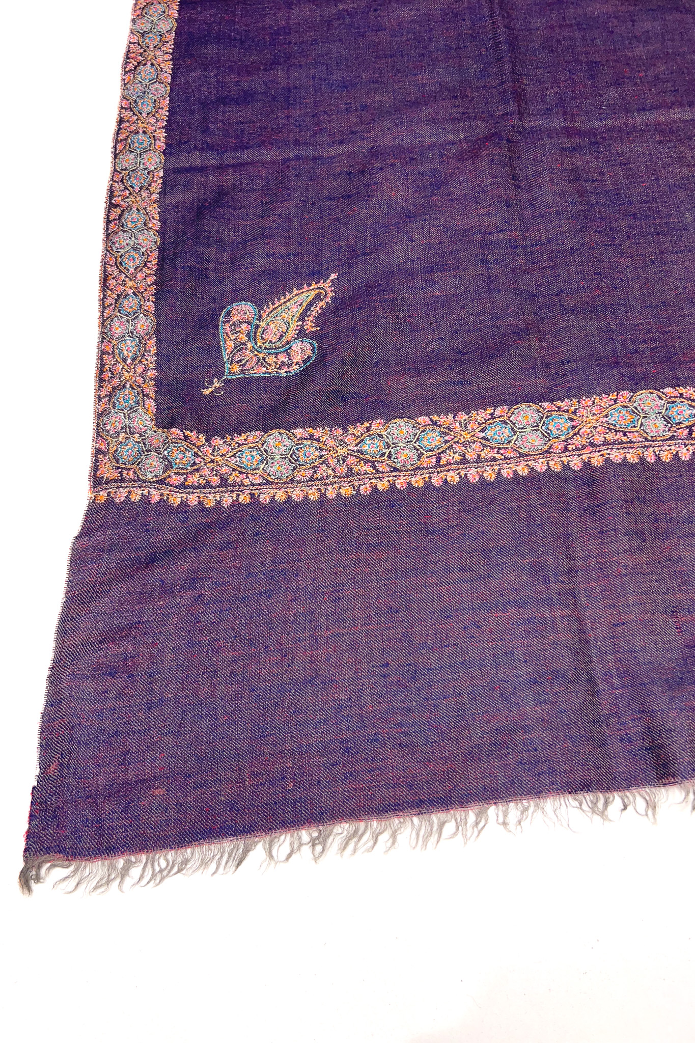 Reversible Pure Pashmina Shawl With Sozni Hand Embroidery