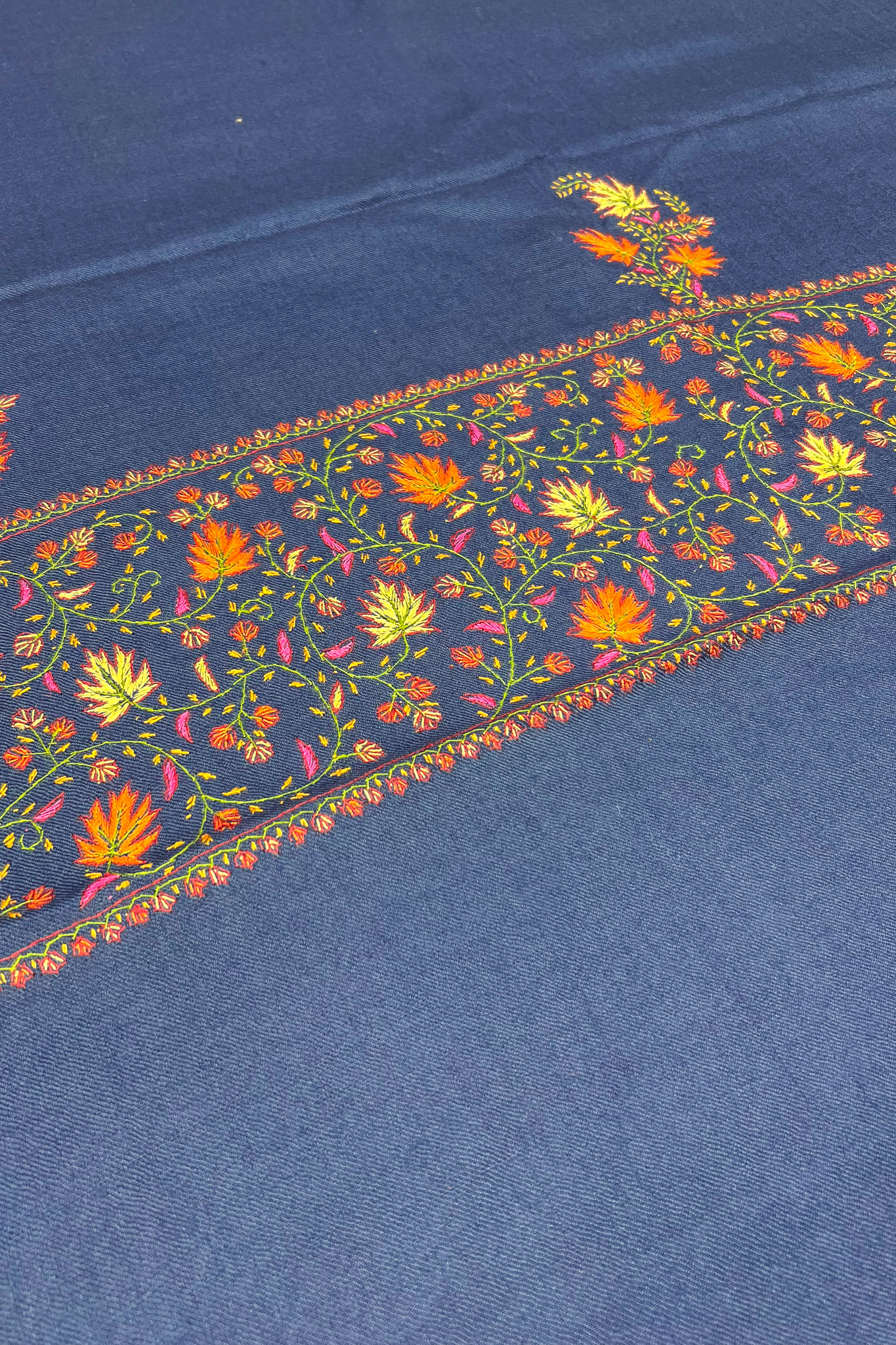 Pure Wool Stole with Sozni Hand Embroidery