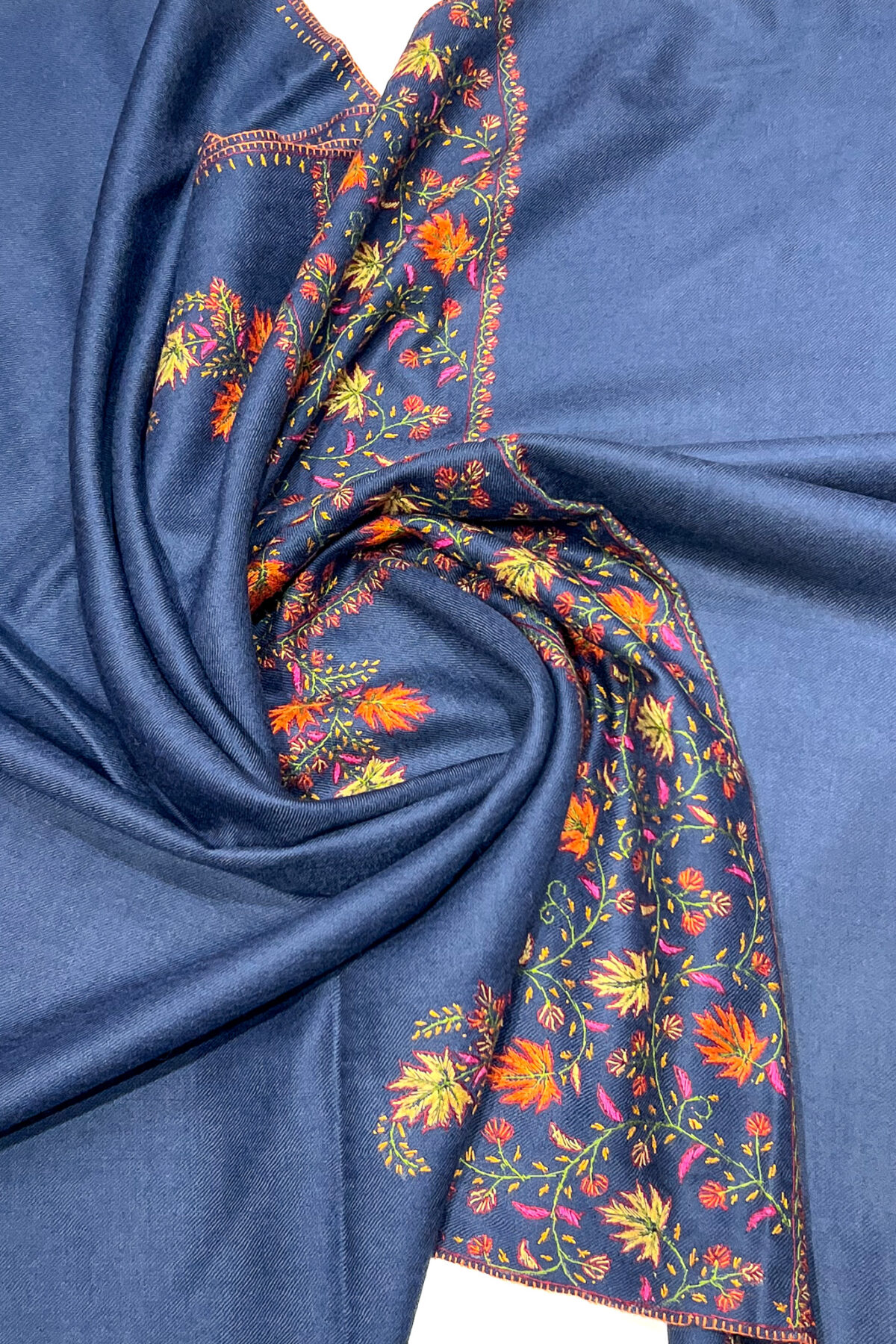 Pure Wool Stole with Sozni Hand Embroidery