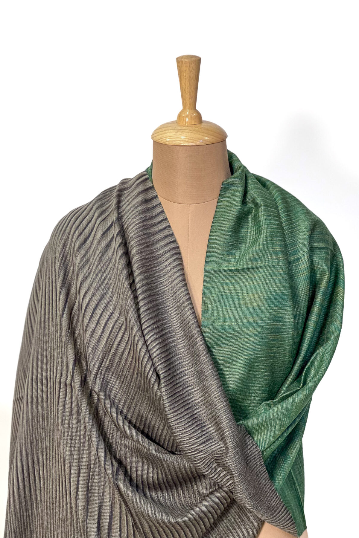 Green Pure Pashmina Space Dye Stole