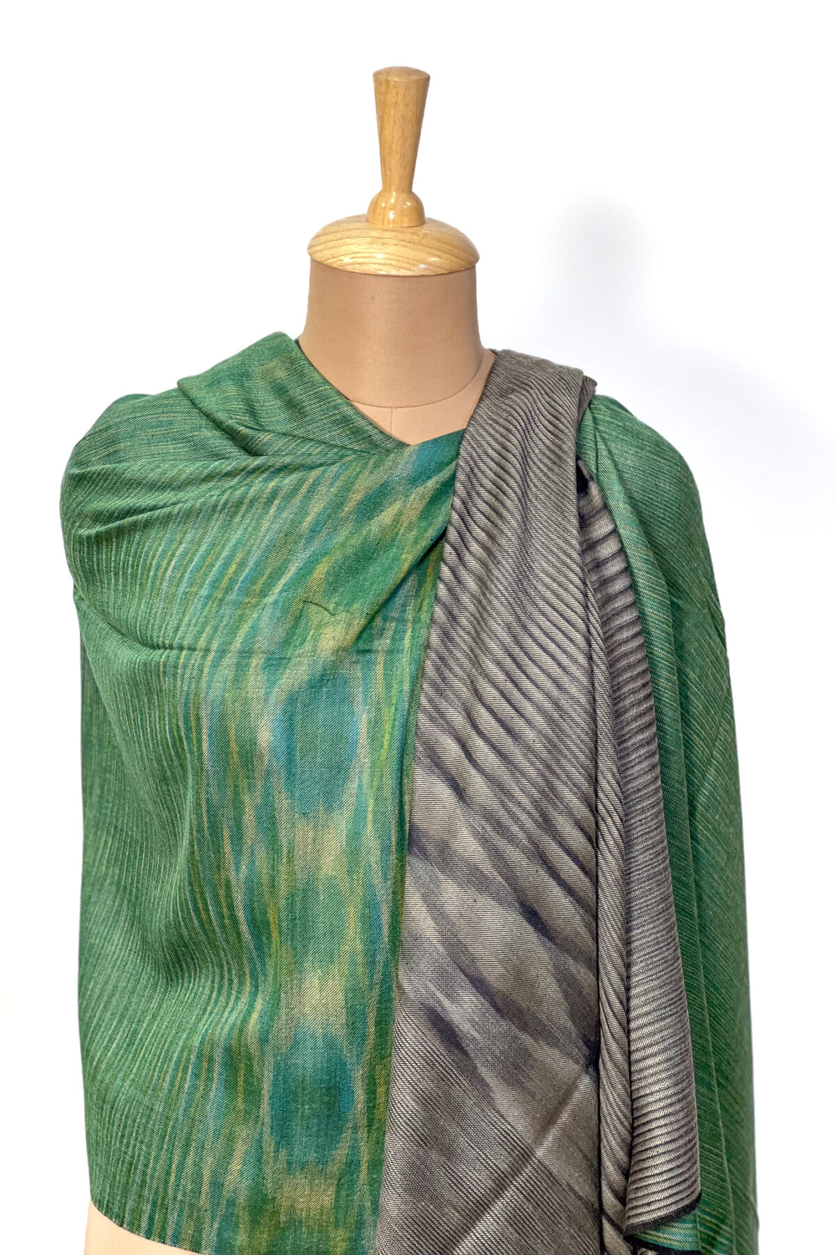 Green Pure Pashmina Space Dye Stole