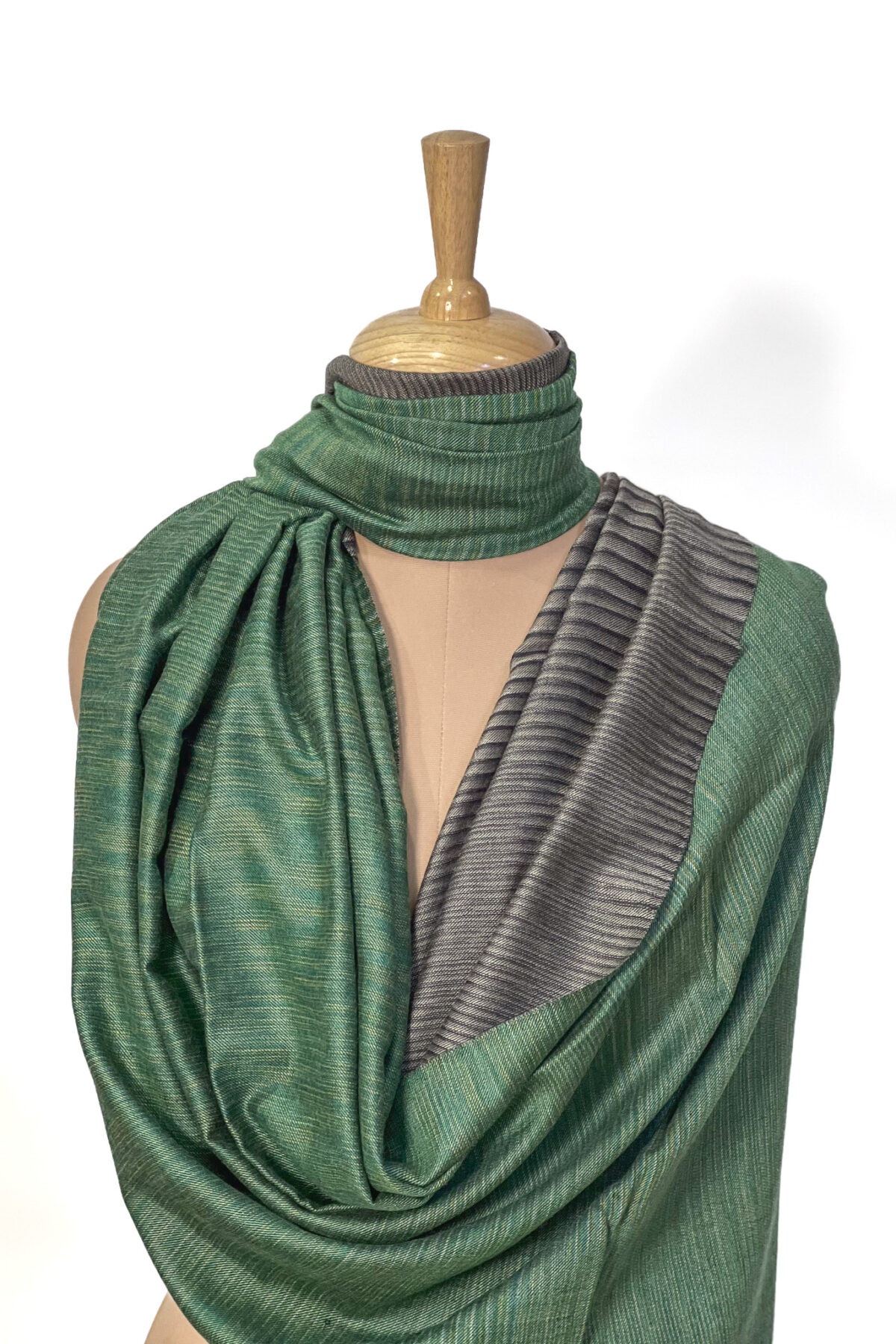 Green Pure Pashmina Space Dye Stole