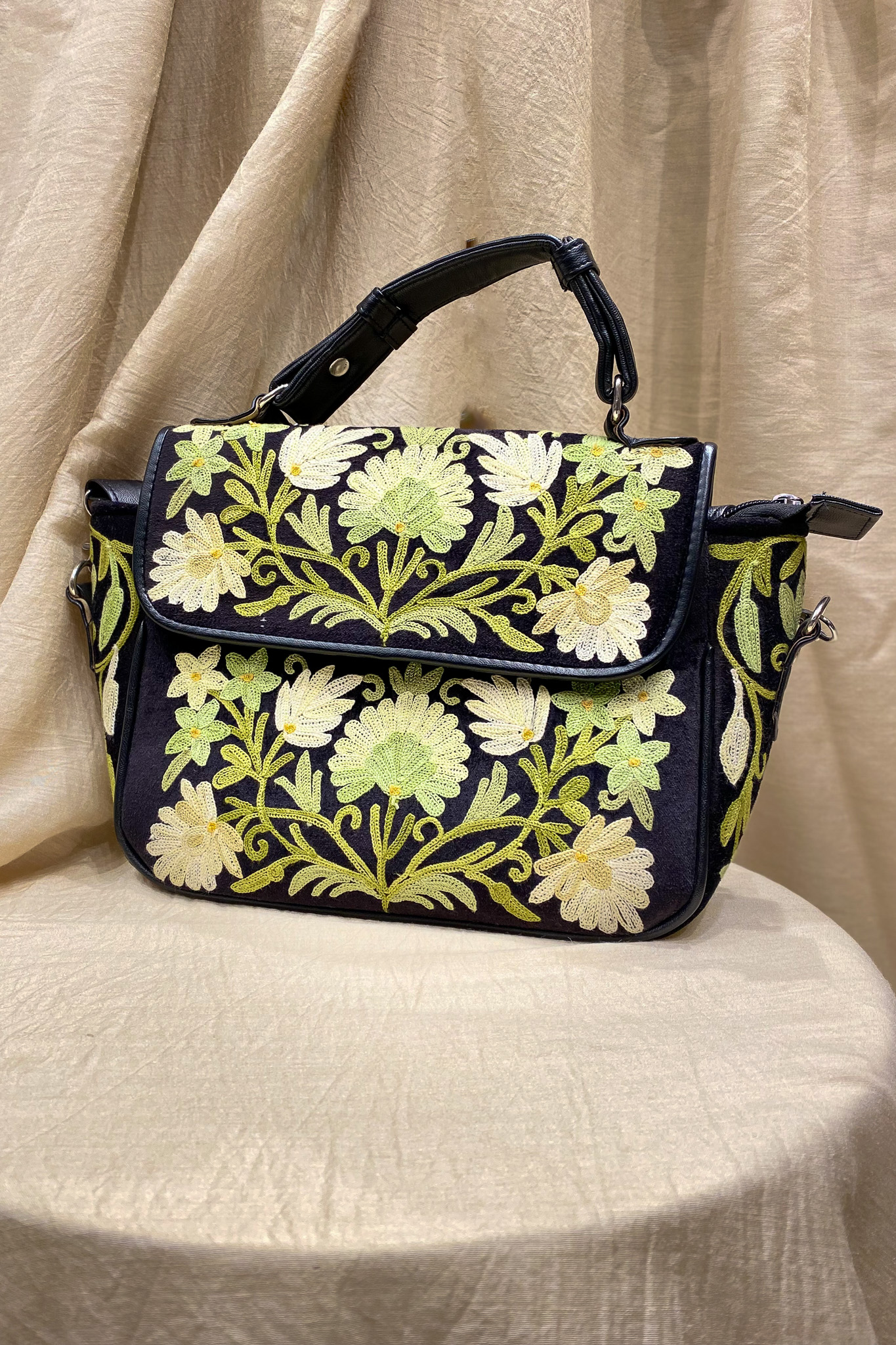 Women Hand Bag with Kashmiri Aari Embroidery