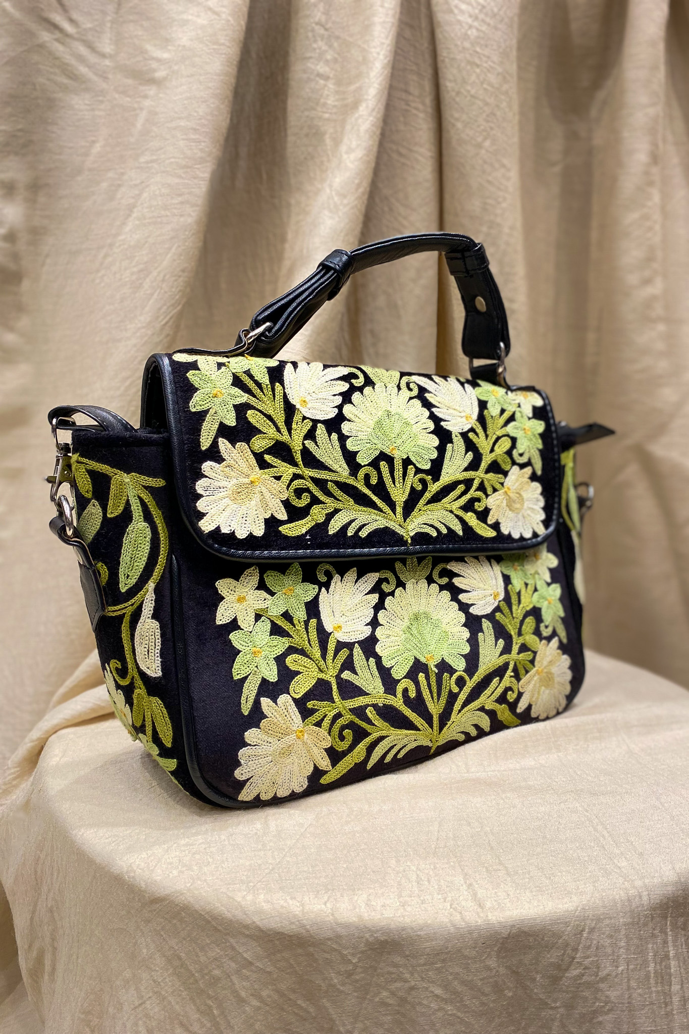 Women Hand Bag with Kashmiri Aari Embroidery