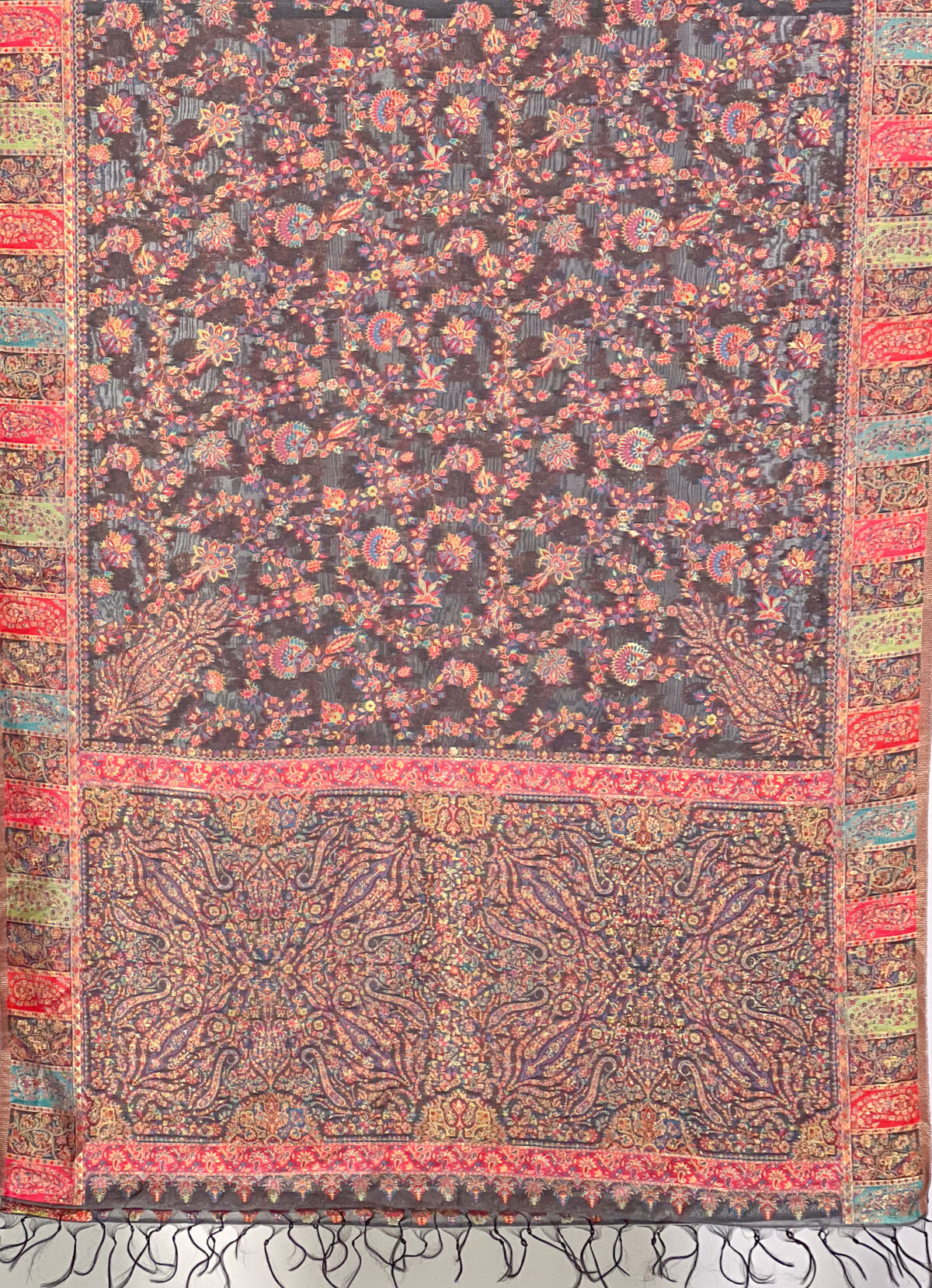 Black Modal Silk Women Kani Dupatta