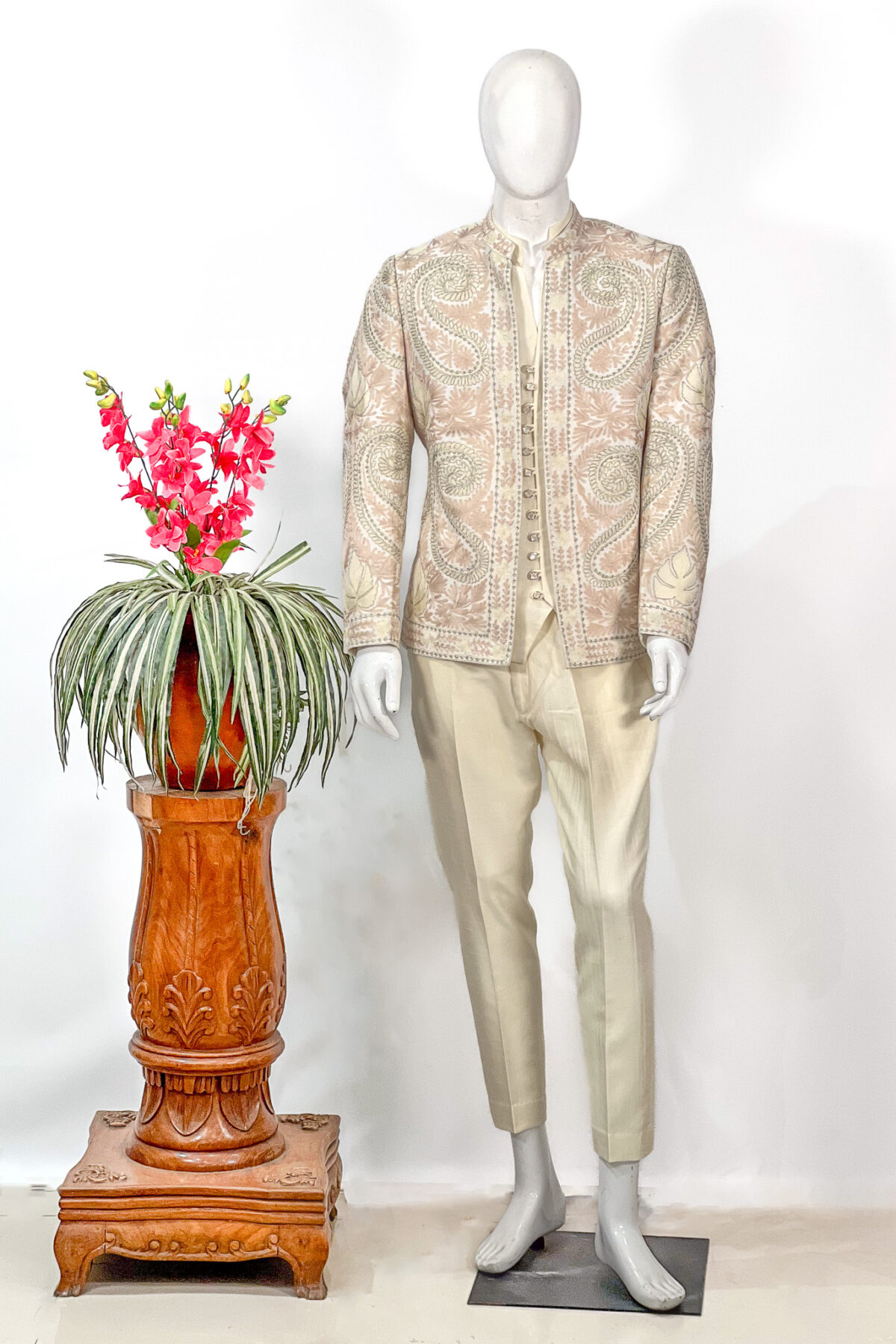 Men Pent Shirt Set with Front Open Blazer