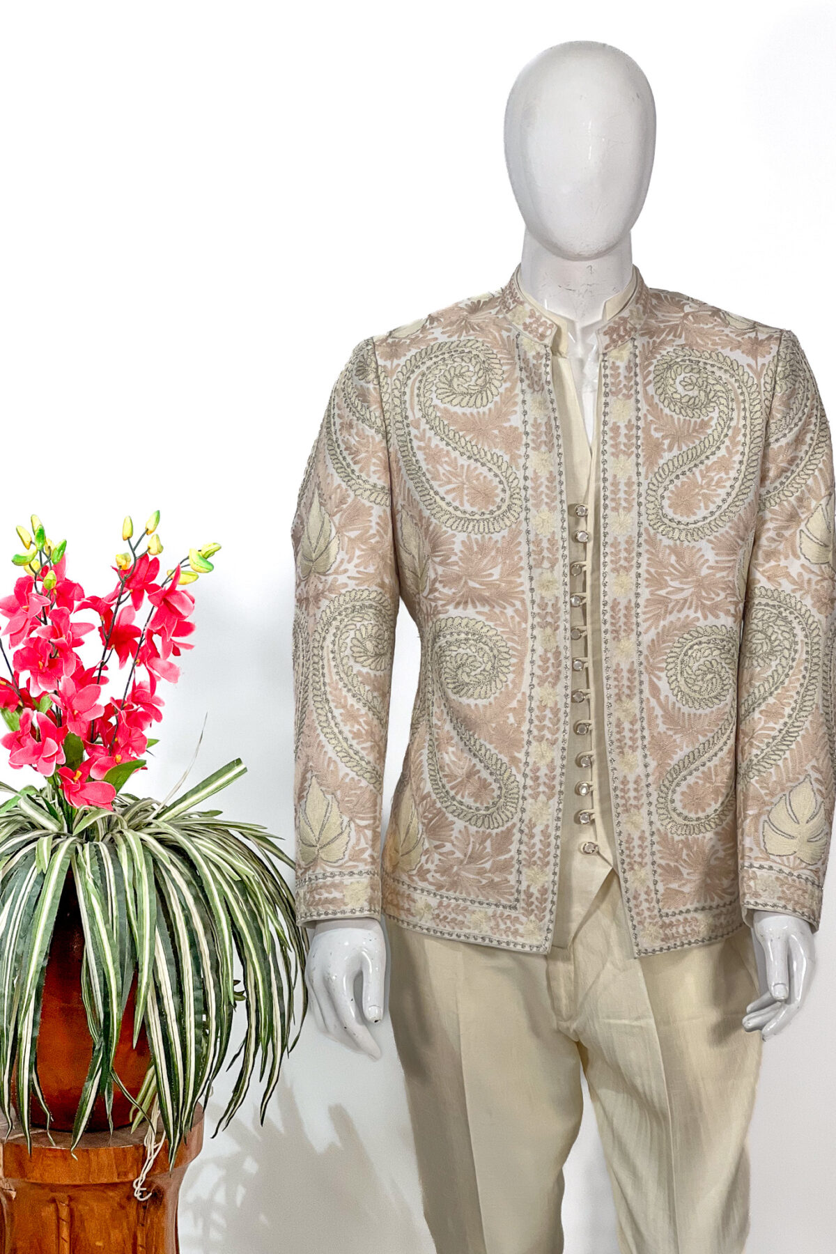 Men Pent Shirt Set with Front Open Blazer