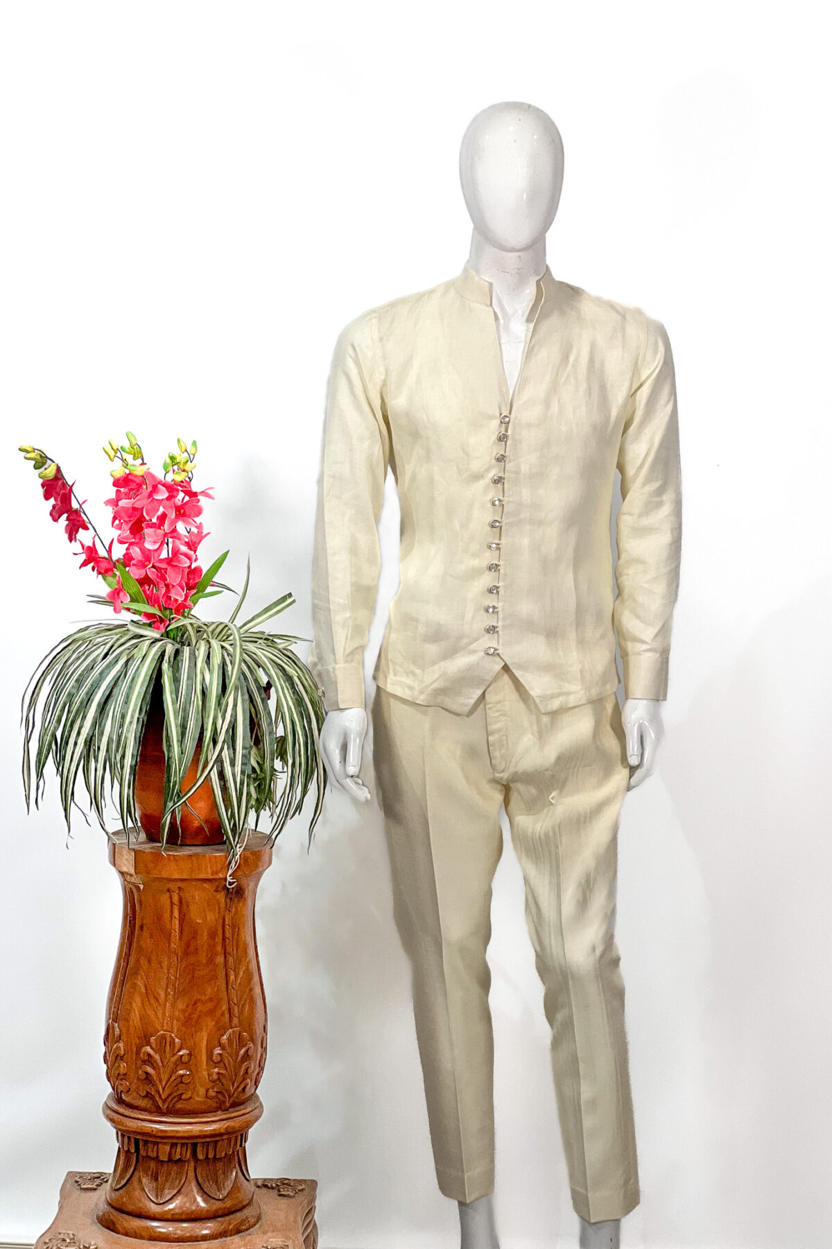 Men Pent Shirt Set with Front Open Blazer